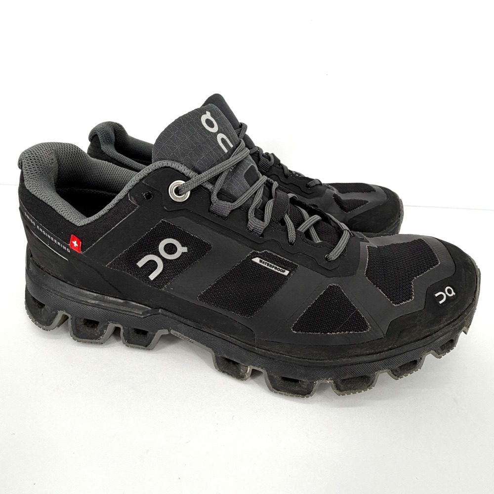 On Cloudventure Waterproof Women 7 Black Trail Running Shoes Missiongrip